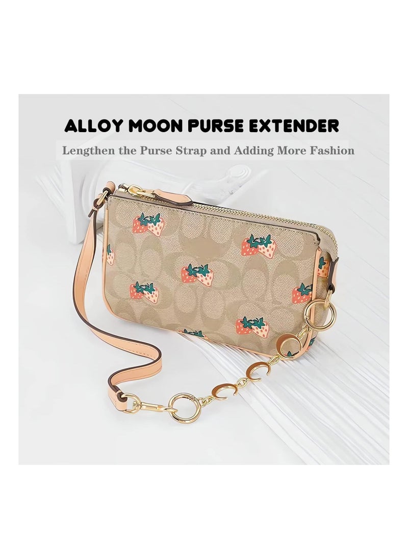 2Pcs Purse Strap Extender, Handbag Chain Extender Moon Shape, Bag Strap DIY Extender Replacement for Cross Body Bag Purse Handbags Shoulder Bag - Image 5
