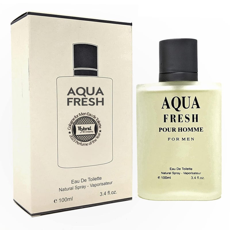 Hybrid & Company Hybrid Company Aqua Fresh Cologne for Men Eau De Toilette Natural Spray Masculine Scent 34 Fl Oz