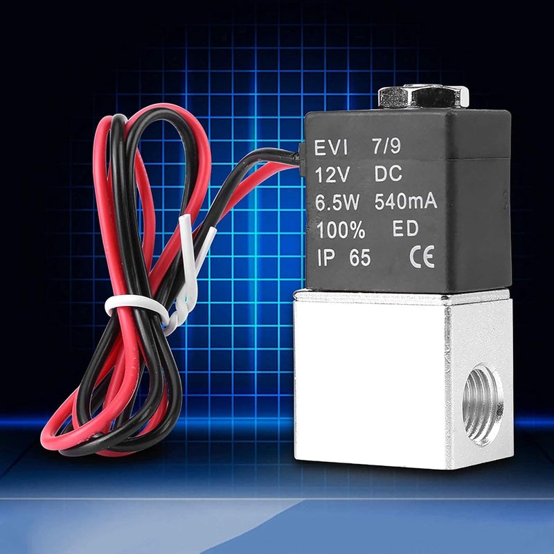 Storage transit efficiency build Electric Solenoid Valve, 12v Dc 1 4 2 Way Normally Closed Pneumatic Aluminum Electric Solenoid Air Valve Budget global standard quality - Image 2