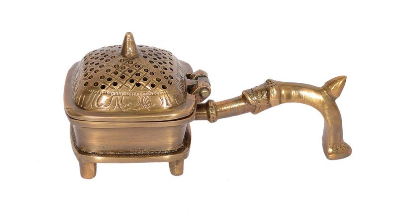 Skywalk Hand Crafted Metal Lobandan Charcoal Incense Burner/Bakhoor Burner - Image 4