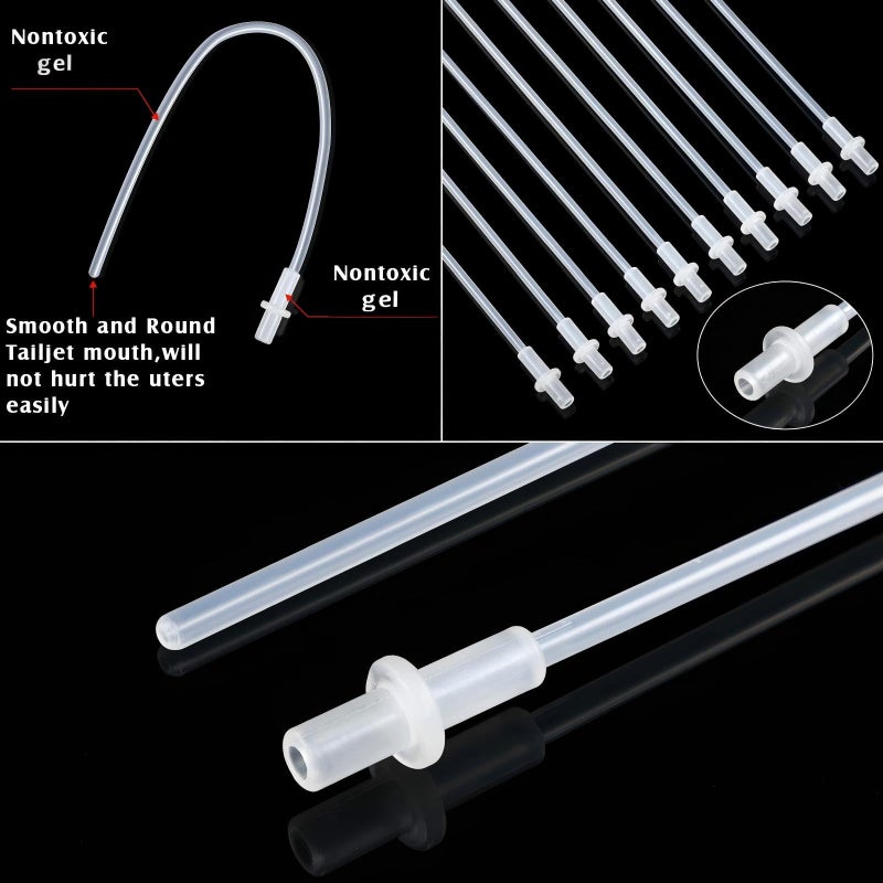 Weewooday 50 Pcs Disposable Artificial Insemination Rods Disposable Breeding Rod Tube Flexible Breeding Catheter Tube for Dog Goat Sheep(10.8 Inches,White) - Image 3