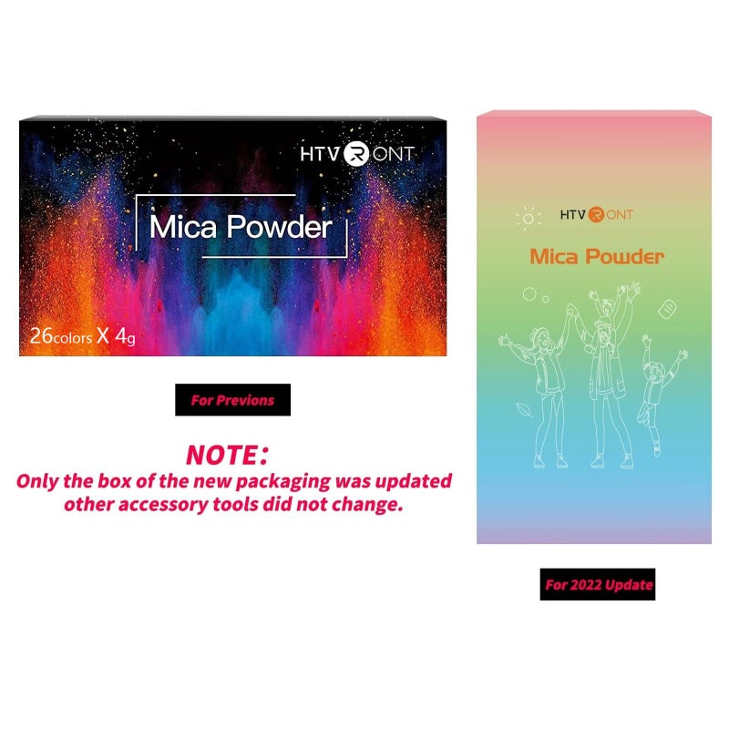 HTVRONT Mica Powder for Epoxy Resin 104 g - 26 Colors Shimmery Pigment Powder - Easy to Mix & Natural for Soap Making, Lip Gloss, Bath Bombs - Image 5