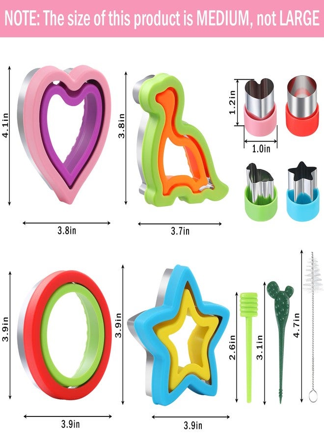 LAXIZAR 4 Pack Sandwich Cutters Cookie Cutters Sandwich Maker Bread Maker Lunchbox 4 Small Cookie Cutters - Image 2