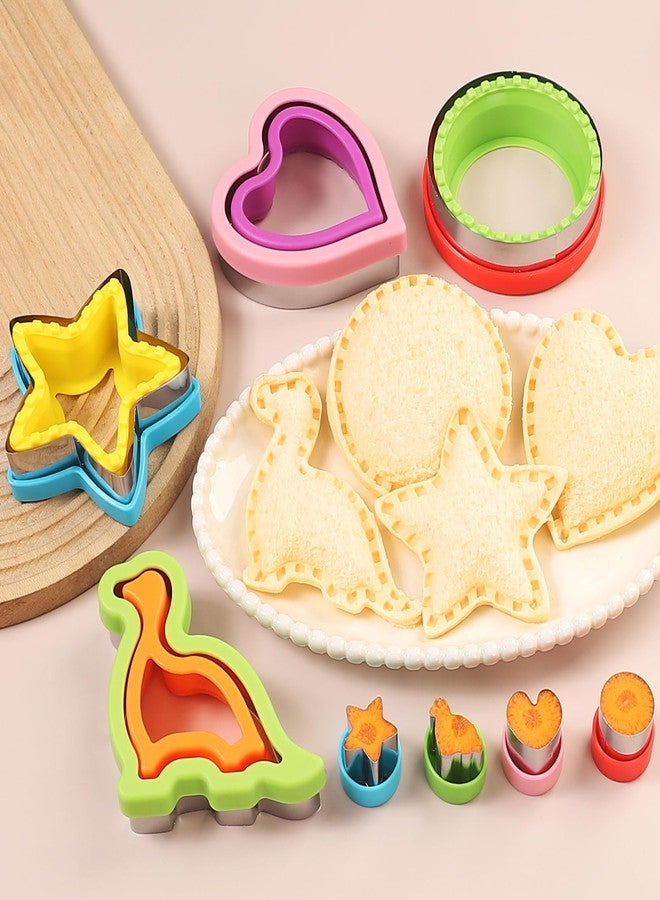 LAXIZAR 4 Pack Sandwich Cutters Cookie Cutters Sandwich Maker Bread Maker Lunchbox 4 Small Cookie Cutters - Image 4
