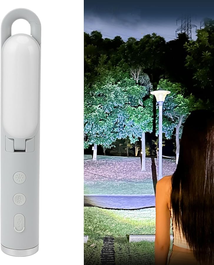 Light Green Folding Camping LED Flashlight 1500 Lumen Portable Rechargeable 1200mAh Tent Hiking Outdoor Lamp - Image 5