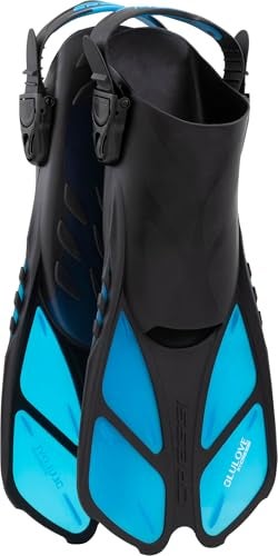 Cressi Short Adjustable Fins | Bonete Translucent Aquamarine, L/XL | US Man 9/13 | US Lady 10/14 | EU 42/47 - Image 1