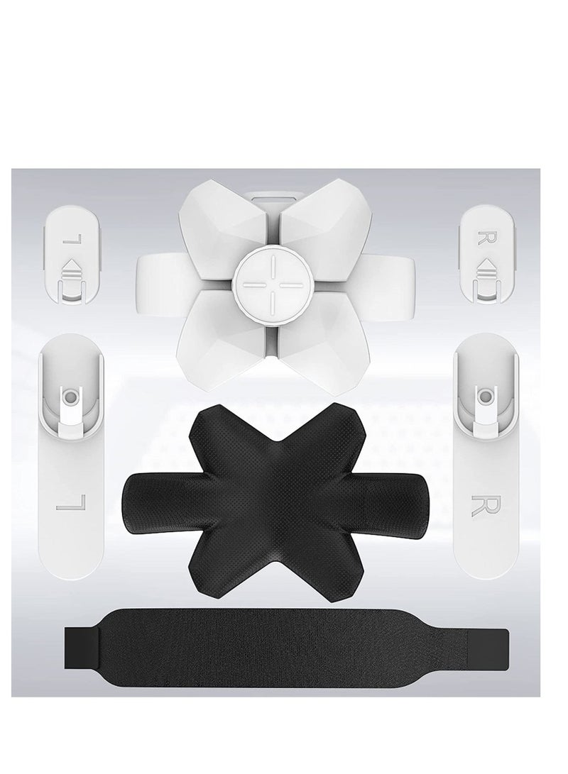 إسكدنيا Adjustable Headband Compatible for Meta Quest 2, Oculus 2 with Head Cushion, Replacement Elite Strap Comfortable Protective Reduce Pressure - White - Image 4