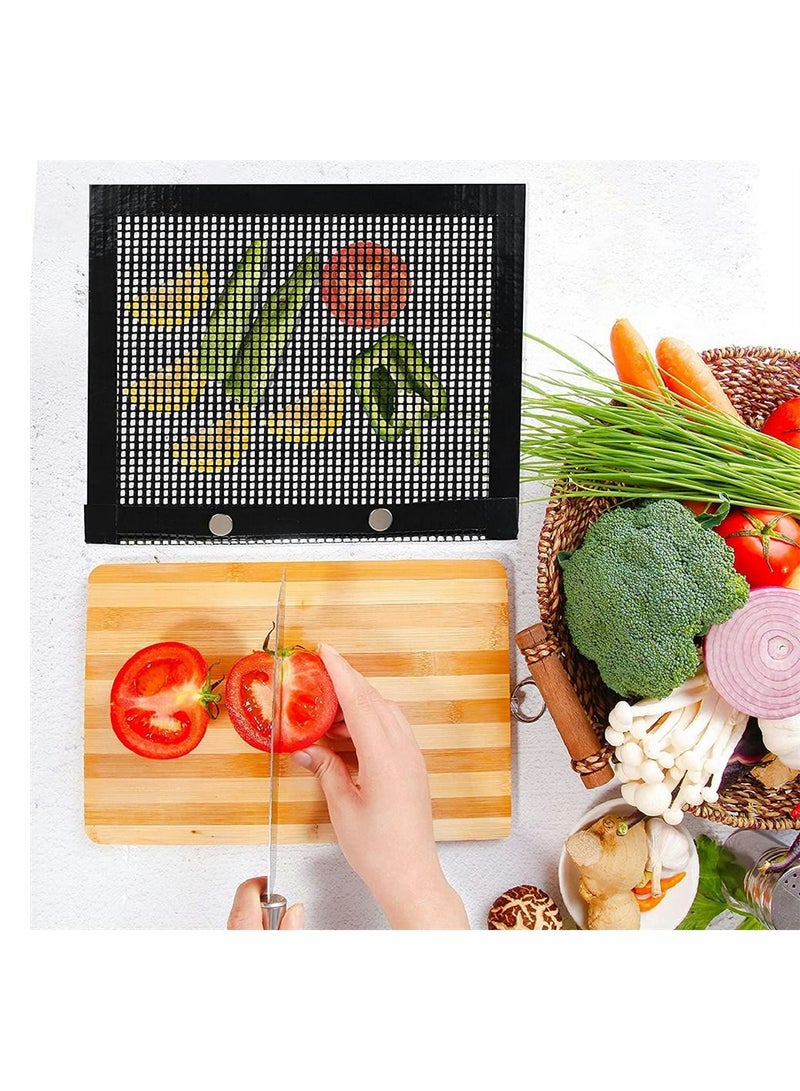 SYOSI BBQ Mesh Grill Bags, High Temperature Resistant Grid Barbecue Bag Reusable Grilling Pouches for Charcoal, Gas, Electric Grills, Barbecue Bag Set Is A Must-Have for All Event (3 Pack, Black)  - Image 3