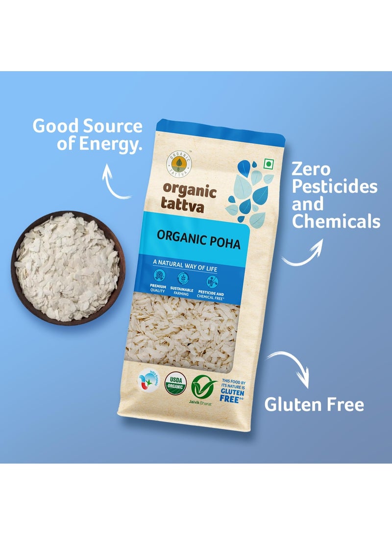 Organic Tattva, Organic White Poha Health Food, Flattened Rice/Atukulu Enriched with Dietary Fibers & Nutrients, 500 Gram - Image 4