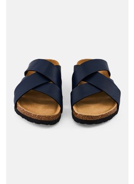 Algspar Men Slip On Cork Sandals, Navy  - Image 3