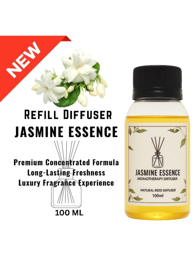 عطر ياسمين مركز 100 مل زجاجه لاعاده الملئ (Refill) لكل الفواحات العاديه- رائحة تدوم للمنزل والسيارة - آمن صحياً