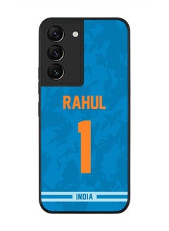 Rugged Black Edge Case for Samsung Galaxy S22+ 5G, Slim fit Soft Case Flexible Rubber Edges Thin Cover - Player Name - KL Rahul, Jersey Number- 1