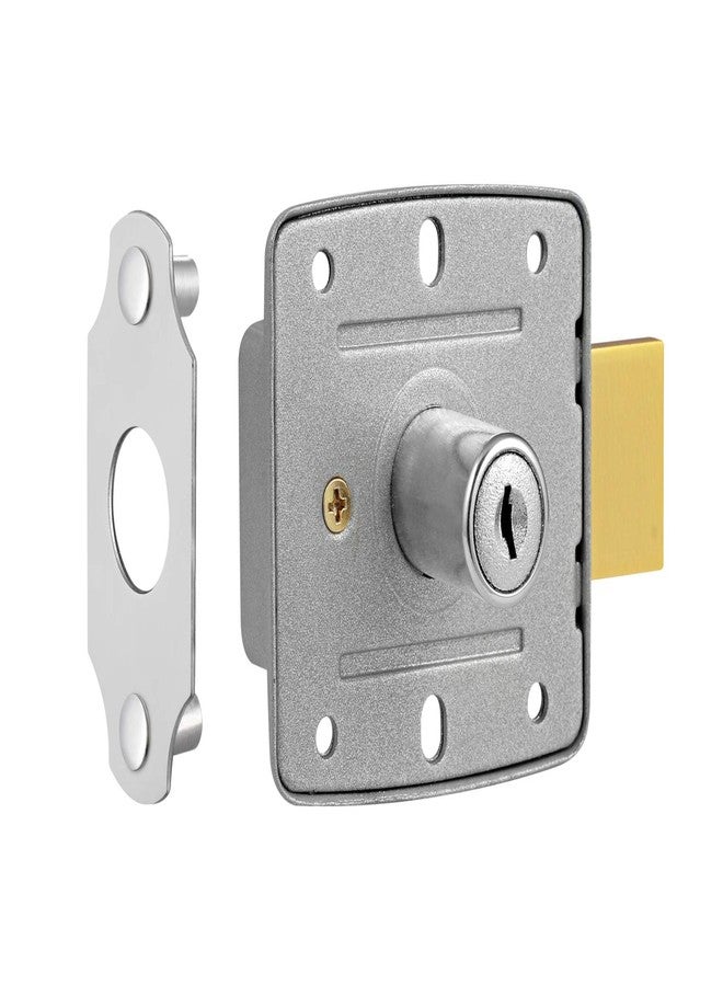 Bonus Cupboard Lock CB-50 (with Security Plate)(23-30MM)(Material-Mild Steel)(Silver Colour)(Powder Coated Finish)