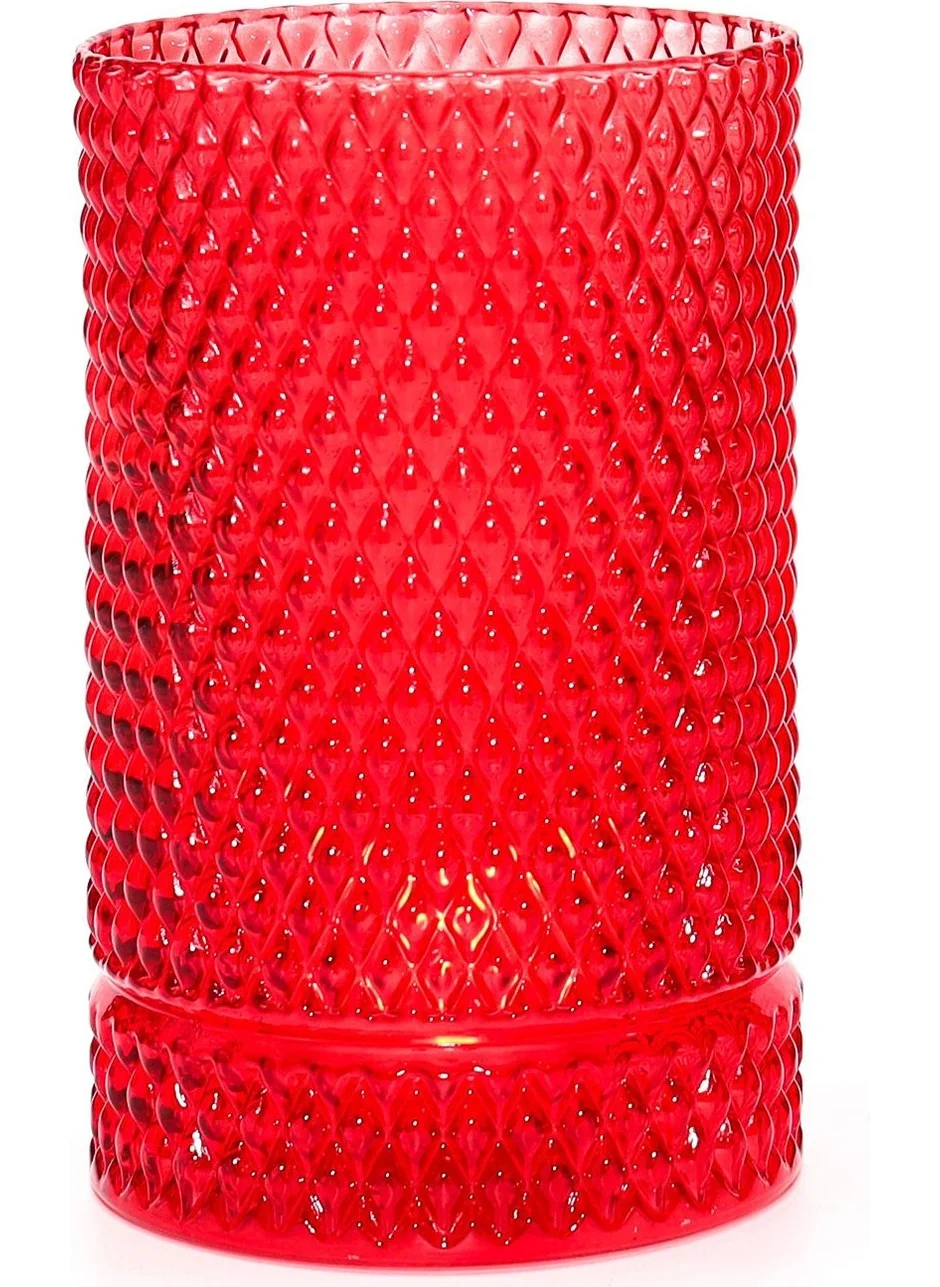 ميسي Red Diamond Glass Vase/candle holder(17 Cm)