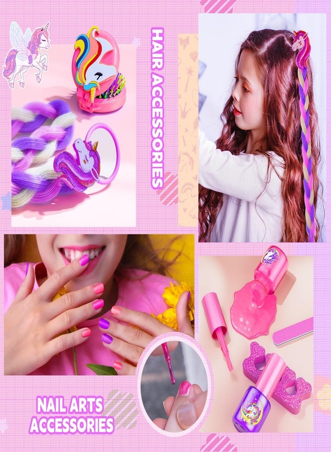 Beayuck Kids Makeup Kit for Girl - Girls Makeup Kit Toys with Flying Horse Storage Case, Kids Play Makeup Set for Christmas Birthday Gift 3-12 Years Old - Image 5