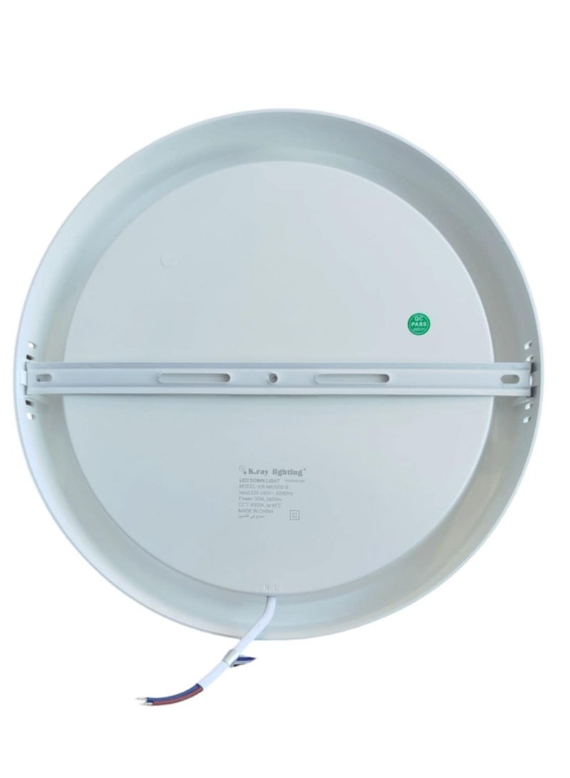 كي راي مصباح لوحة سقف LED دائري 30 واط – إضاءة فائقة السطوع 6500 كلفن أبيض، موفر للطاقة ومتينة للاستخدام الداخلي والخارجي - Image 4