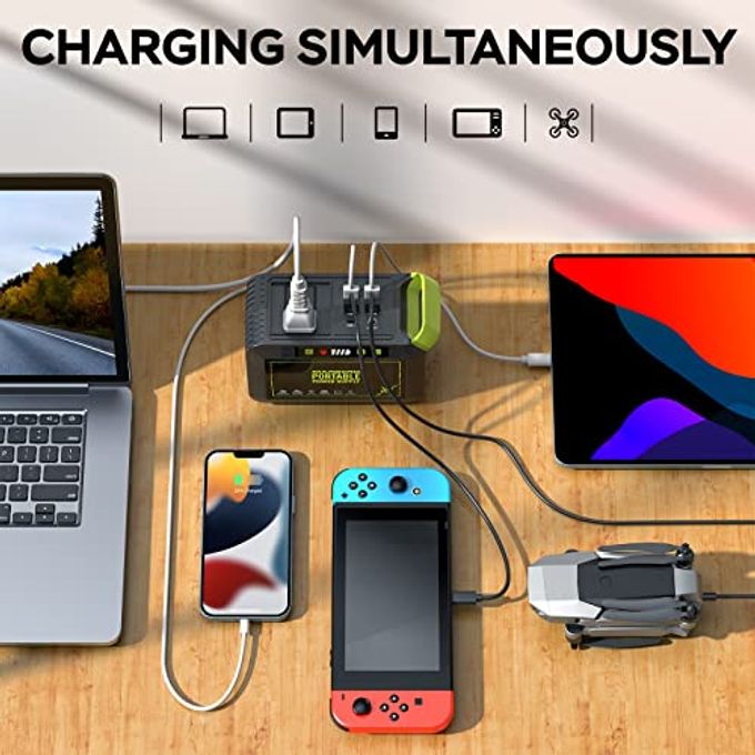 MARBERO Portable Power Station 88Wh Camping Lithium Battery Solar Generator Fast Charging With Ac Outlet 120W Peak Power Bank(Solar Panel Optional) For Home Backup Outdoor Emergency Rv Van Hunting - Image 3