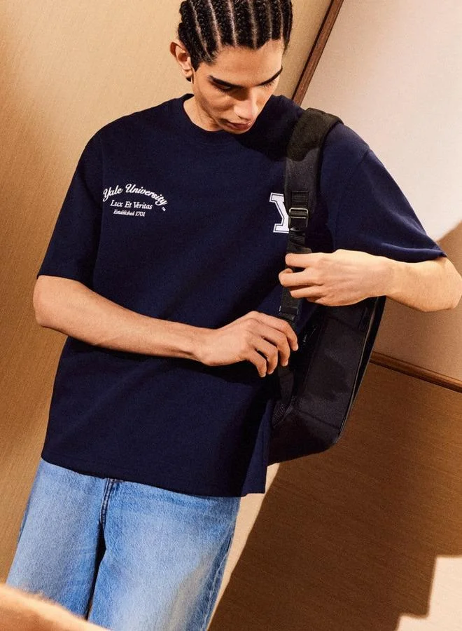 SP Characters Yale University Regular Fit Crew Neck Short Sleeves T shirt