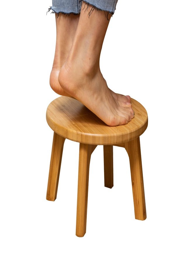 GOBAM Bamboo Step Stool, 7.3 inches - Sturdy Foot Stool for Adults and Kids, Portable Wooden Stool for Kitchen, Bathroom, Bedroom, or Toy Room - 300 lbs Capacity - Image 1