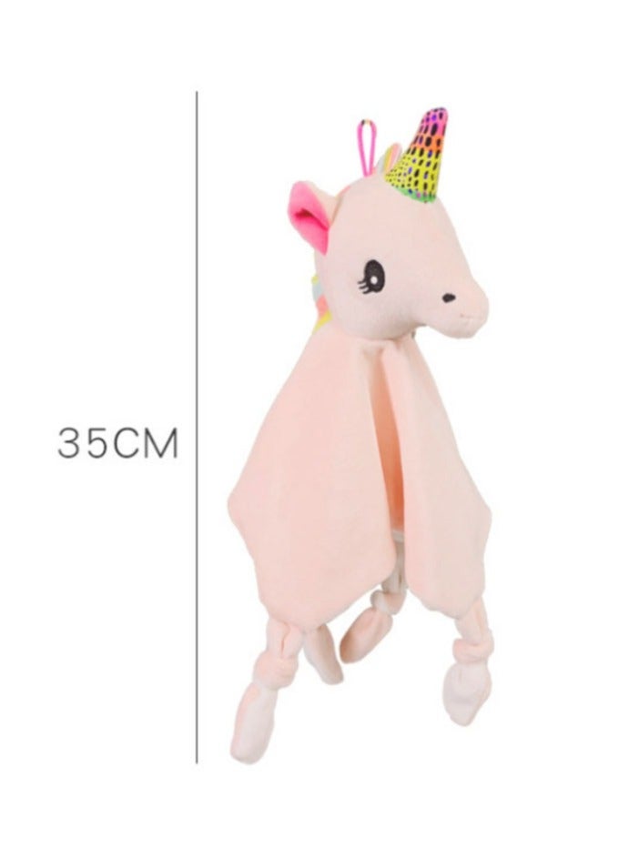 Jingke Baby Safety Blanket Cute Animals Seeping Doll Safety Blanket Early Education Educational Toys Comfort Towel,Gray Elephant - Image 4