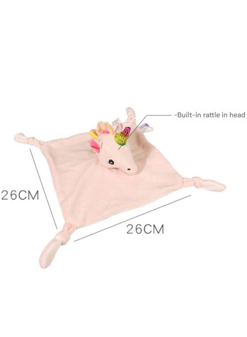 Jingke Baby Safety Blanket Cute Animals Seeping Doll Safety Blanket Early Education Educational Toys Comfort Towel,Gray Elephant - Image 3