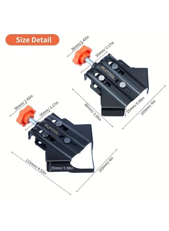 2pcs Closed 2pcs Open Right Angle Clamp Set 90 Degree Corner Clamp For Woodworking - Image 3