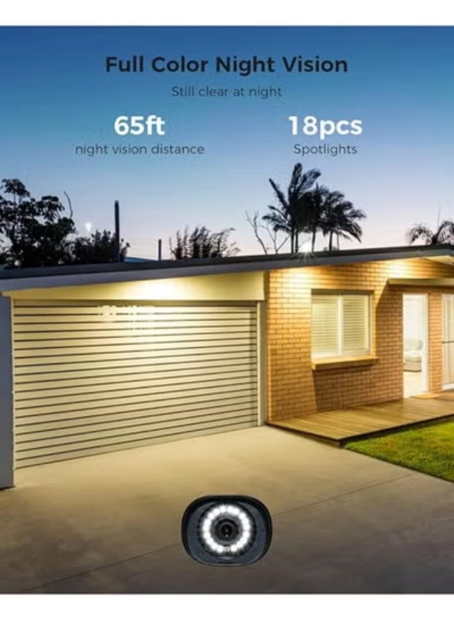 نظام كامل أمان WiFi – 8 كاميرات 5MP، 10 قنوات NVR، قرص صلب 3 تيرابايت، صوت ثنائي الاتجاه، جهاز تحكم عن بعد، مقاوم للماء - Image 5