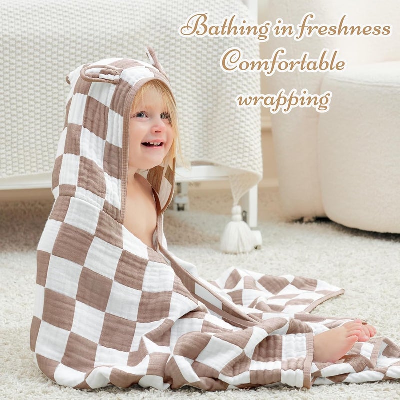 HardNok UltraSoft Muslin Toddler Hooded Towel  55 x 28 Inches Ideal for Bath  Beach Suitable for Both Boys  Girls from Newborns to Toddlers - Image 4