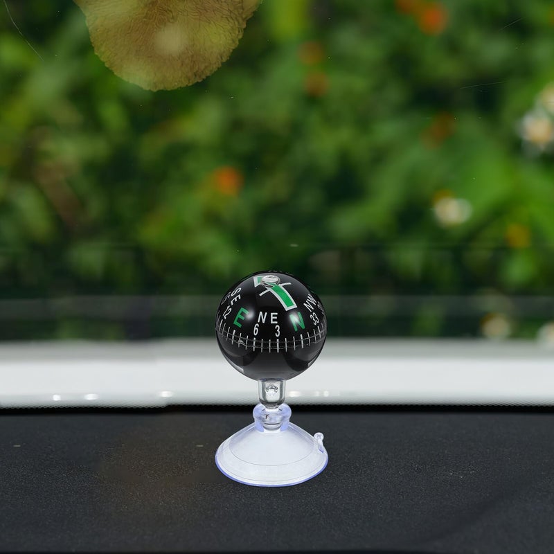 Green 38mm Car Dashboard Compass with Suction Mount for Navigation - Image 4