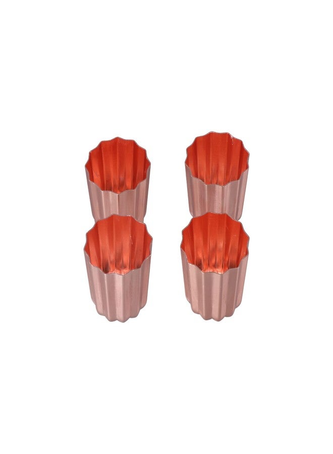 Kopida 4pcs Canele Mold Cake Pan Non-Stick Canele Muffin Bakeware Cupcake Pan Mini Cake Mold DIY Muffin Baking Tool Pastry Decorating Tool Baking Pan, 1.77 * 1.77 * 2.16in - Image 5