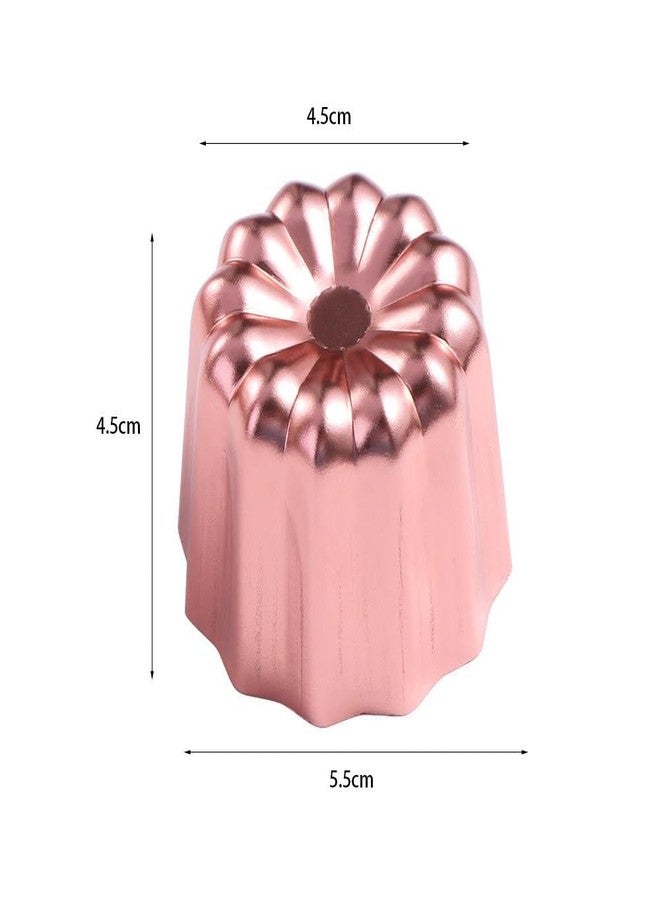 Kopida 4pcs Canele Mold Cake Pan Non-Stick Canele Muffin Bakeware Cupcake Pan Mini Cake Mold DIY Muffin Baking Tool Pastry Decorating Tool Baking Pan, 1.77 * 1.77 * 2.16in - Image 2