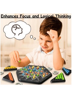 ESSEN Chain Triangle Chess Game Family Night Board Game Chain Chess Desktop Puzzle 2-4 players Interactive Game Rubber band board game for Kids Adults Family Party Birthday Gift for 3-12 Years Old Boys Girls  - Image 3