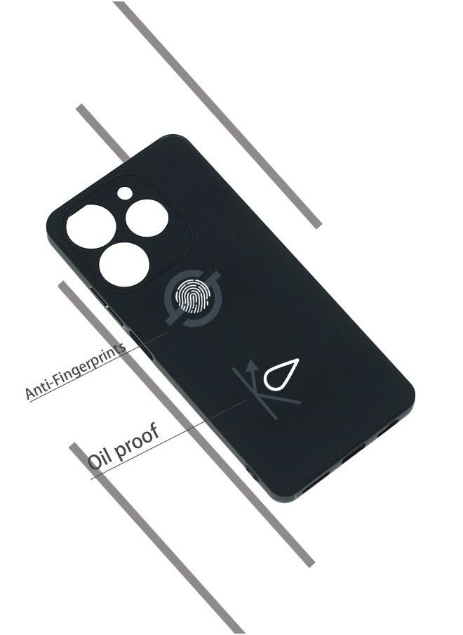 TEAM LUXURY - Infinix Tecno Spark 10 Pro 4G Soft Silicone Gel Rubber Case Shockproof Matte Finish Back Cover Inner Fabric Lining full Camera Protection Case for Infinix Tecno Spark 10 Pro 4G (Black) - Image 1