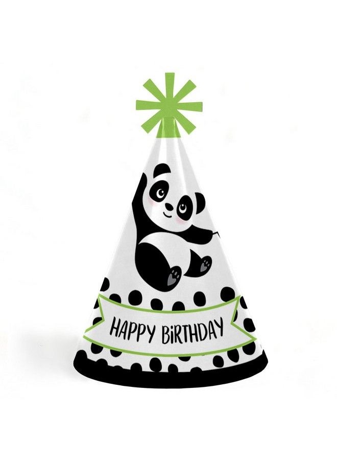 Big Dot of Happiness Party Like A Panda Bear Cone Happy Birthday Party Hats For Kids And Adults Set Of 8 (Standard Size)  - Image 2