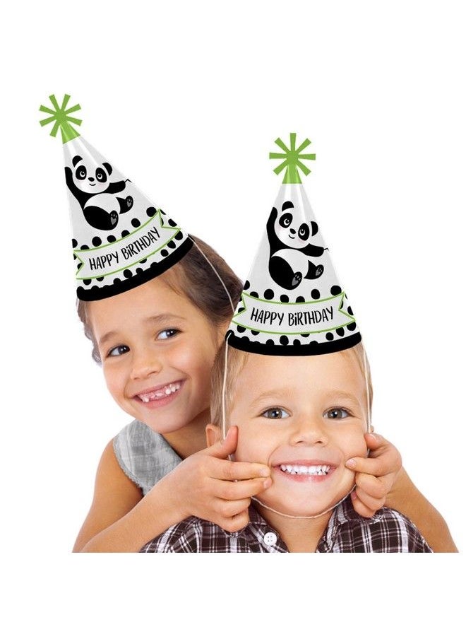 Big Dot of Happiness Party Like A Panda Bear Cone Happy Birthday Party Hats For Kids And Adults Set Of 8 (Standard Size)  - Image 3