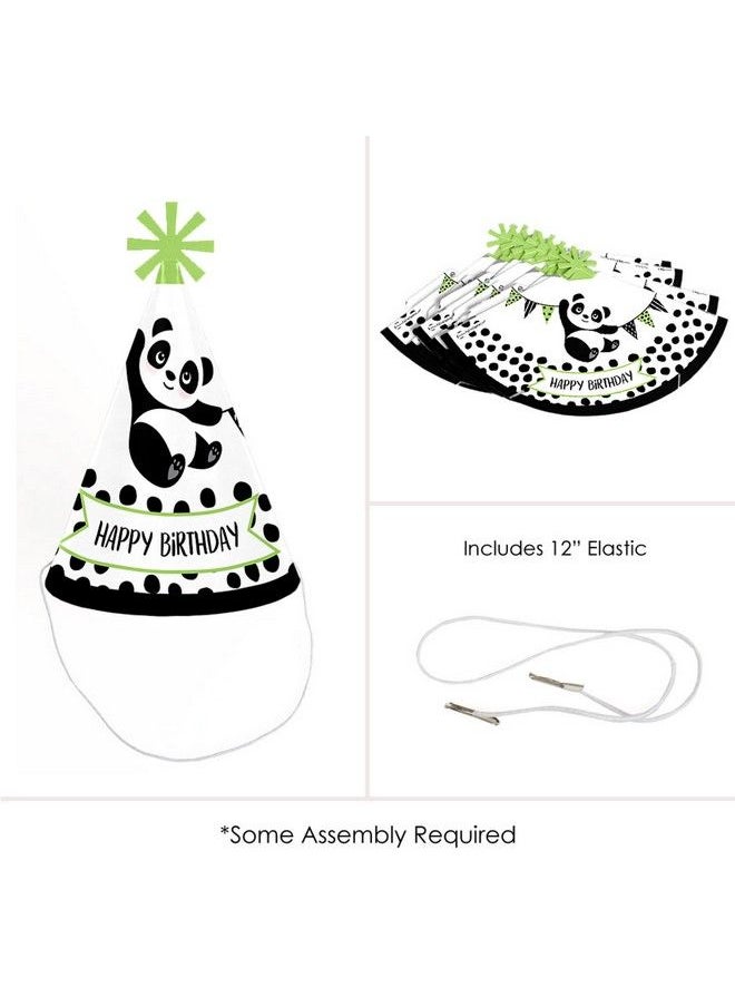 Big Dot of Happiness Party Like A Panda Bear Cone Happy Birthday Party Hats For Kids And Adults Set Of 8 (Standard Size)  - Image 5