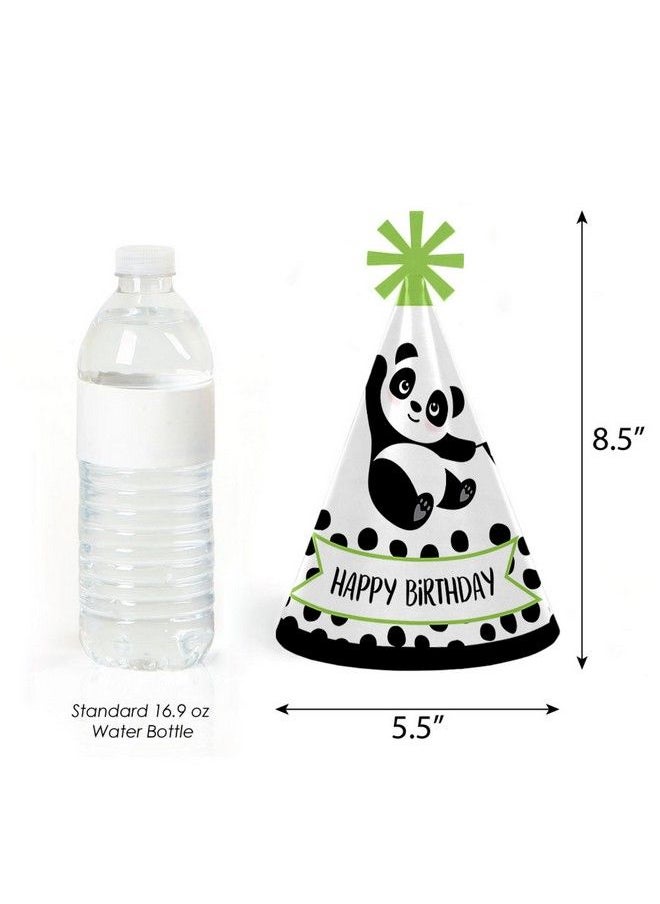 Big Dot of Happiness Party Like A Panda Bear Cone Happy Birthday Party Hats For Kids And Adults Set Of 8 (Standard Size)  - Image 4