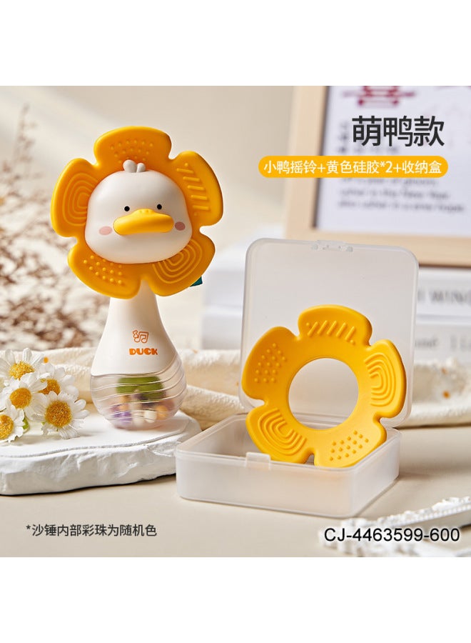 CJ En71 Certified Animal Removable Tooth Glue Baby Hand Rattle Sand Hammer Molars Baby Educational Toys - Image 1