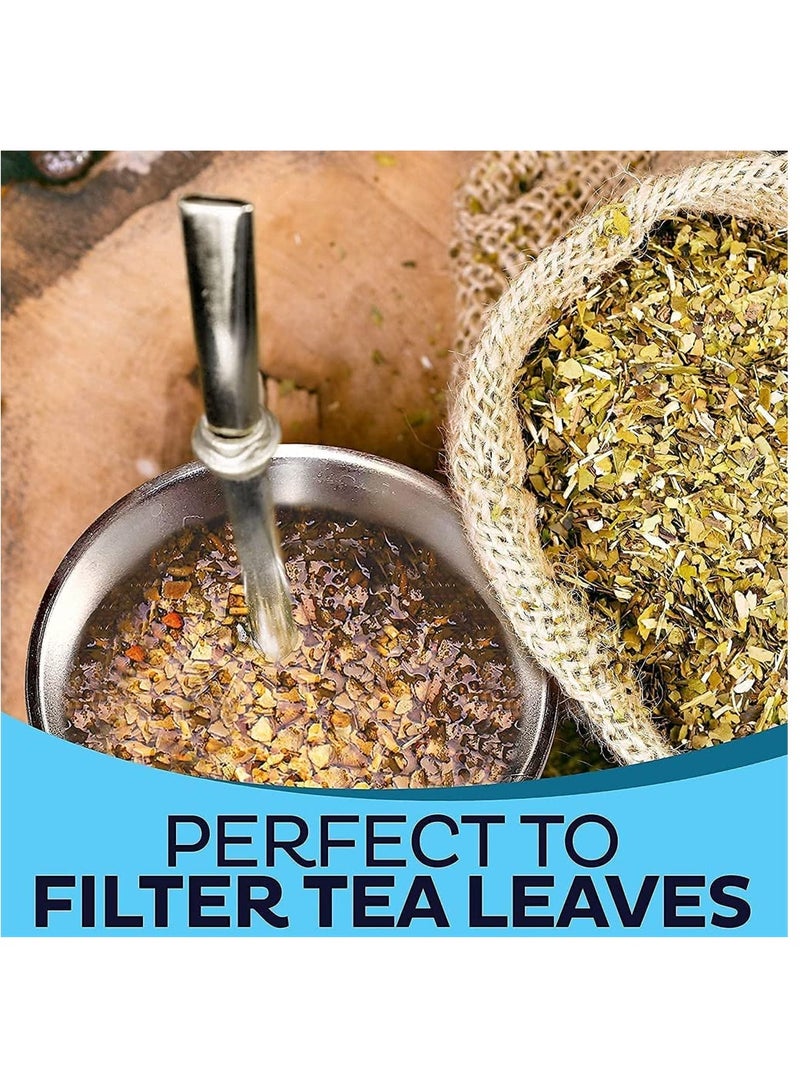 SYOSI Yerba Mate Tea Cup And Bombilla Straw Set 12oz double-wall Stainless Coffee Water Tea Cup Natural Mate Gourd Cup Kit For Yerba Mate Loose Leaf Drinking Easy to Clean - Image 3