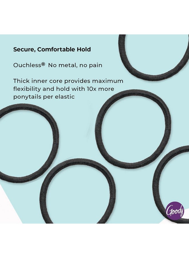 قودي  ربطة شعر مرنة للنساء من Goody Ouchless - 29 قطعة، لون أسود - 2 مم للشعر الناعم إلى المتوسط - إكسسوارات شعر بدون ألم للنساء، مثالية للضفائر طويلة الأمد وذيل الحصان والمزيد - Image 2