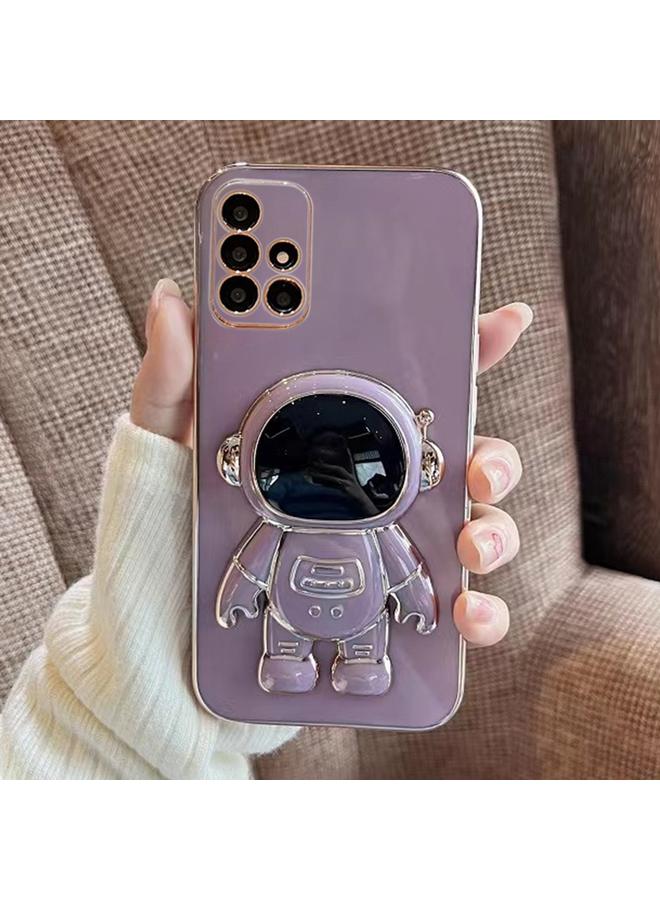 اس-توب جراب لهاتف Samsung Galaxy M51، جراب هاتف مطلي بالكهرباء، حامل رائد فضاء - Image 1
