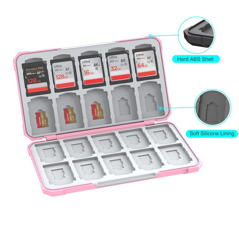 THELIFELICIOUS SD Card Holder Memory Card Case for SD/TF Cards, Memory Storage Organizer for 20 SDXC SDHC and 20 TF Cards - Image 4
