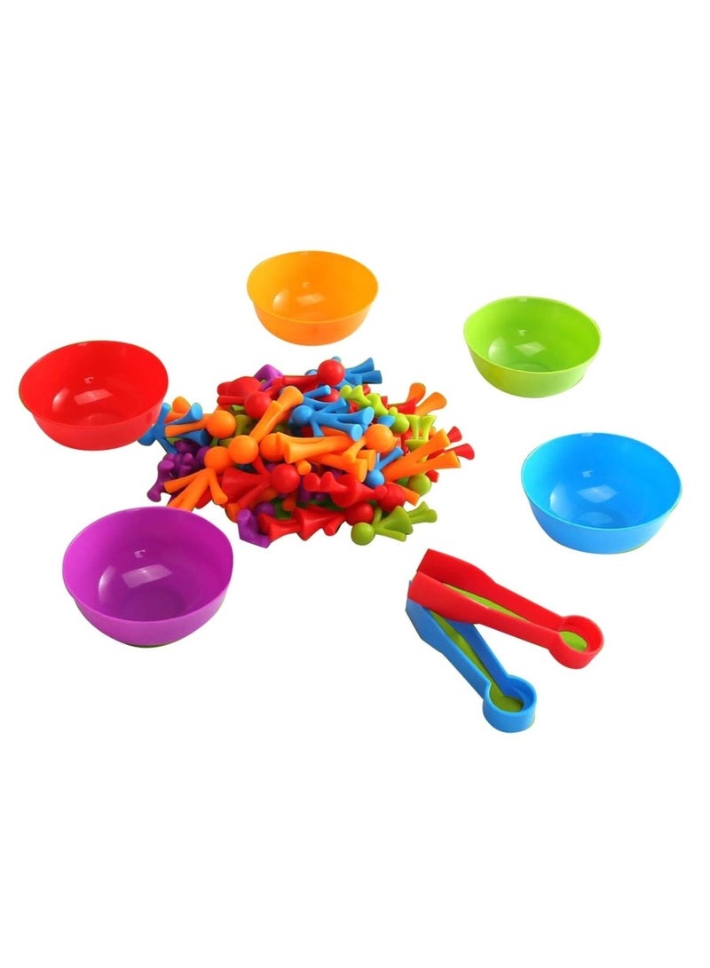 الواحة-TH لعبة العد المطابقة، ألعاب الفرز مع أكواب الفرز، تصنيف الألوان والتدريب الحسي، مجموعة ألعاب تعليمية تعليمية لمرحلة ما قبل المدرسة هدية للأطفال الصغار والأولاد والبنات من عمر 3 سنوات فما فوق (حيوان) - Image 3