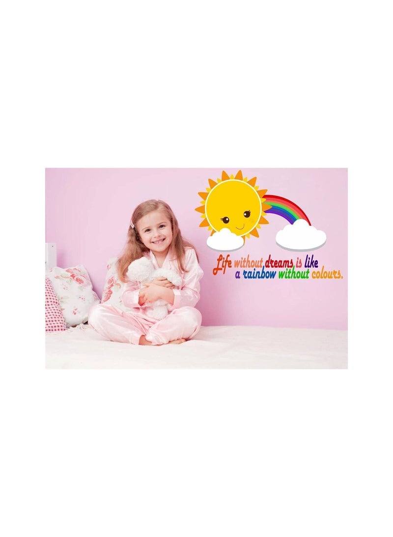 A wall sticker for children's rooms, size 60 by 80, with a rainbow shape and motivational phrases from Up to Date Egypt 01222143812 - Image 3