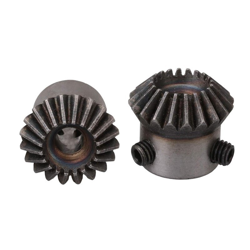CNBTR 45 Steel Silver 6mm Hole Diameter Tapered Bevel Gear Wheel 20 Teeth Pack of 2 - Image 2