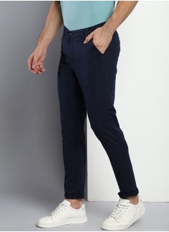 Dennis Lingo Men's Navy Tapered Fit Cotton Chino  - Image 3