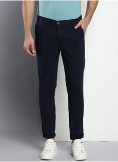 Dennis Lingo Men's Navy Tapered Fit Cotton Chino  - Image 2