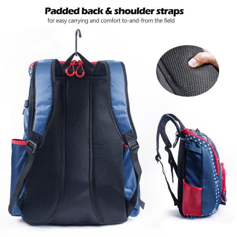 VIGEGARI Kids Baseball Bag for Boys 8-12 - Baseball Backpack for Boys 5-8 - Girls Softball Bag - Youth Baseball Bag for T-Ball, Softball Equipment, Baseball Gear, Bat Bag for Boys, Girls - Image 4