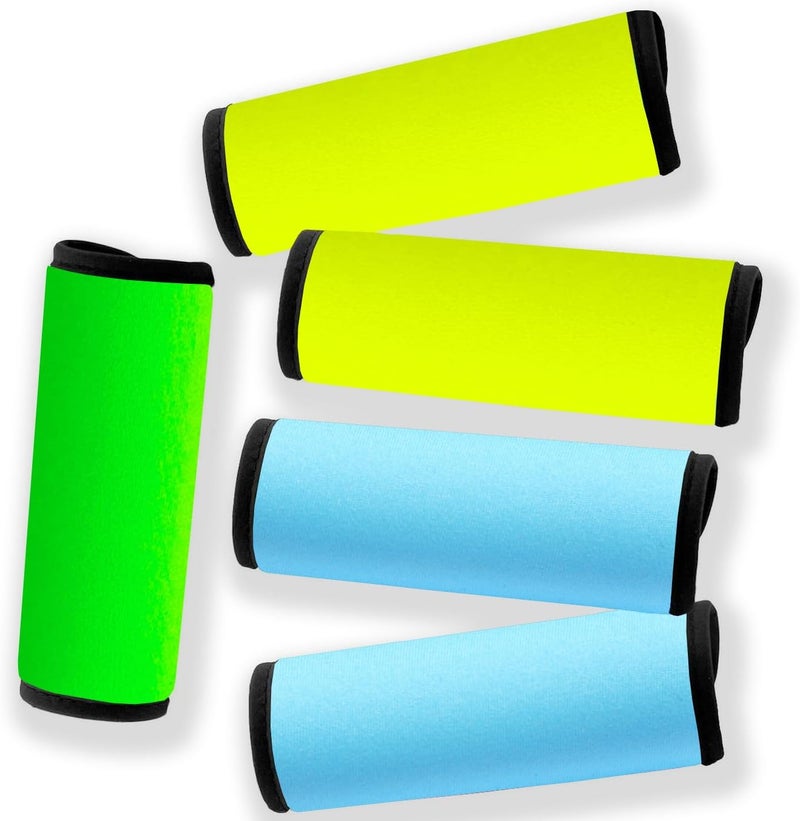 Careteilly Neoprene Luggage Handle Wrap Fluorescent Colors Luggage Identifiers/Tags/Marker (Babyblue) - Image 1