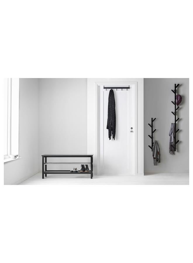 إيروريكس مقعد مع تخزين للأحذية، أسود، 108X34X50 سم - Image 5